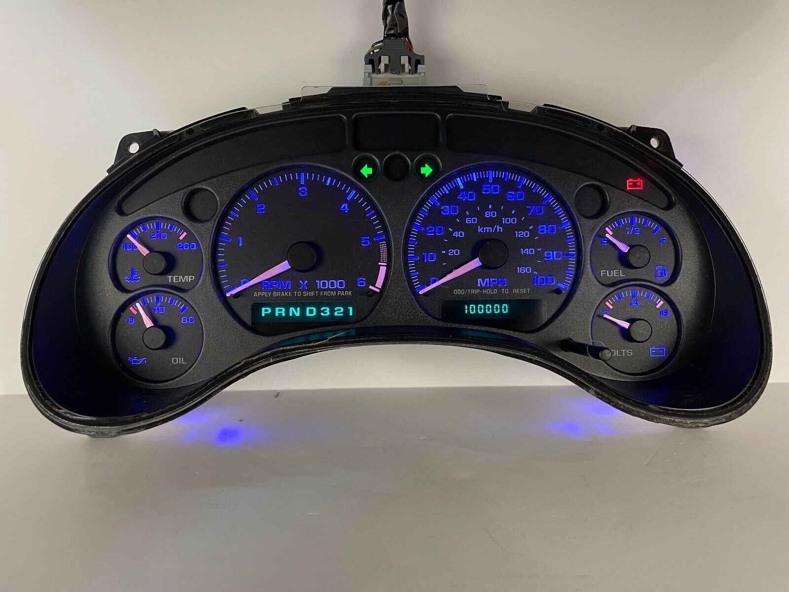 99-04 S10 Blazer Speedometer Instrument Gauge Cluster BLUE LEDs