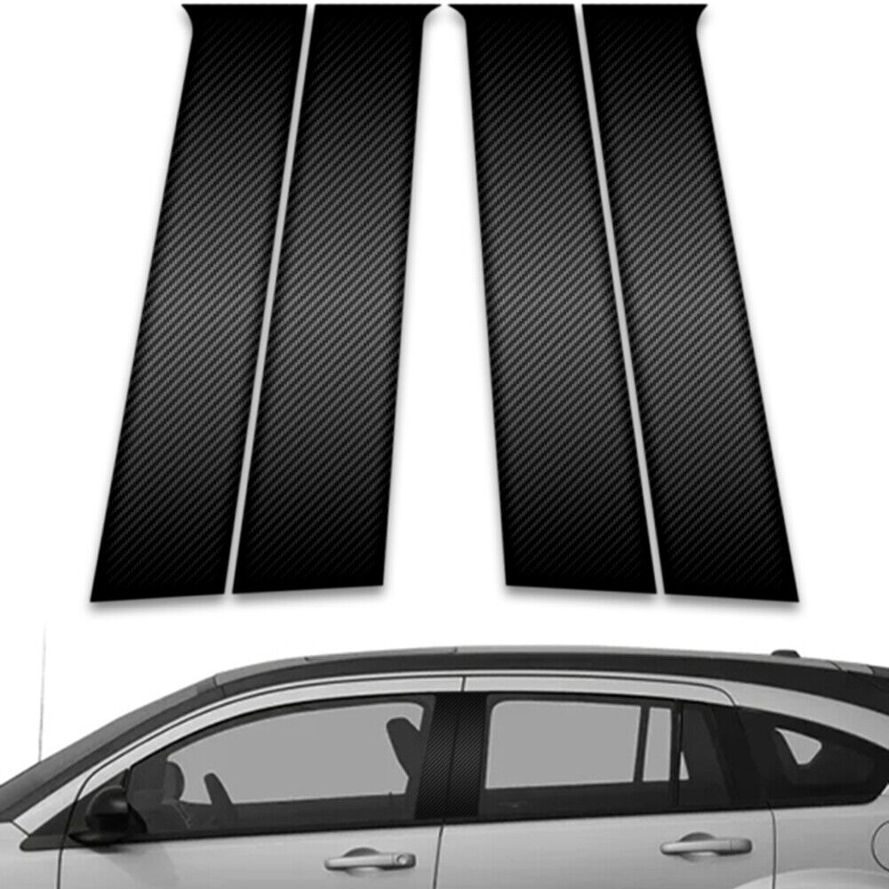 4pc Carbon Fiber Pillar Post Covers for 2007-2012 Dodge Caliber