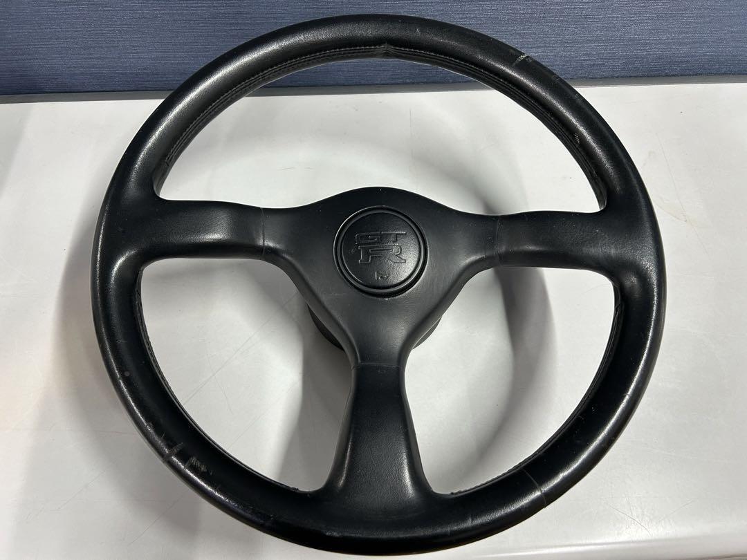 Nissan Skyline GTR GT-R R32 BNR32 Leather Steering Wheel oem Horn Button JDM 