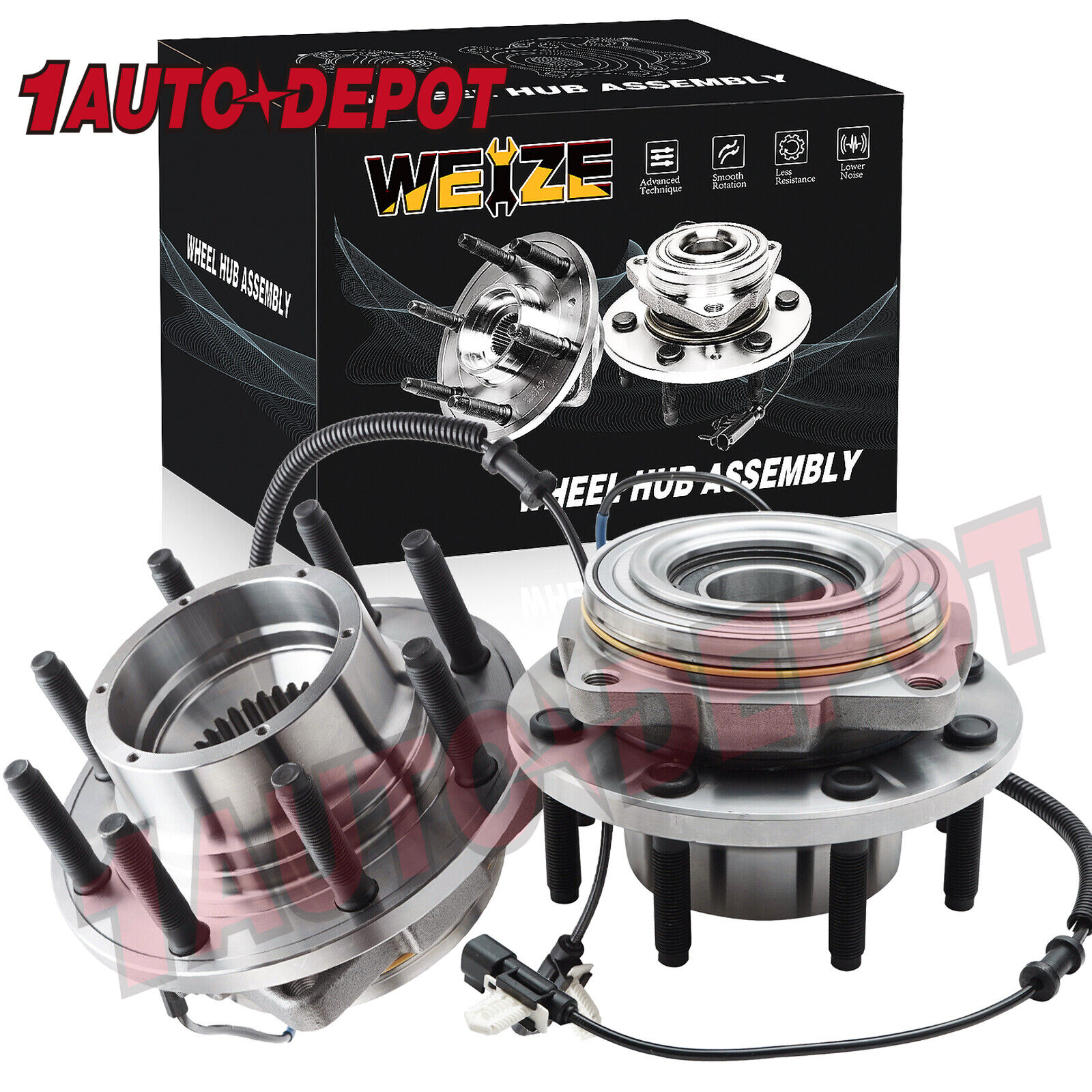 4WD Front Wheel Bearing Hubs for 2011 - 2016 Ford F-250 F-350 Super Duty SRW x2