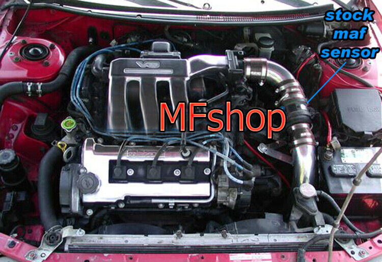 Black Red For 1993-1997 Ford Probe GT Mazda MX6 626 2.5L L4 Cold Air Intake Kit