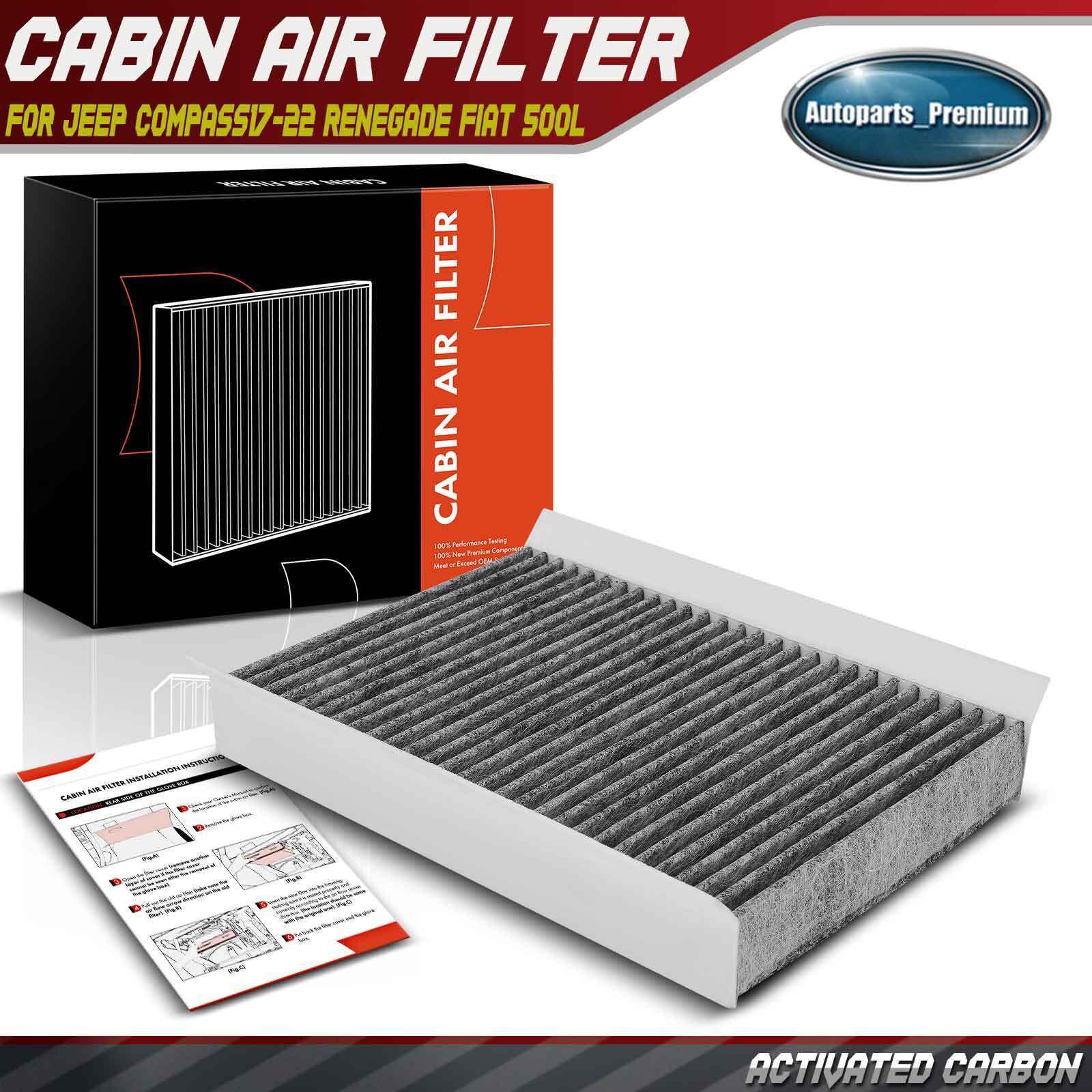 Activated Carbon Cabin Air Filter for Jeep Compass17-22 Renegade Fiat 500L 500X