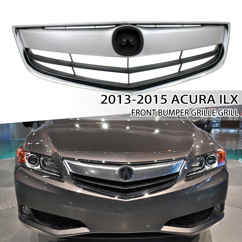 Fit 2013-2015 ACURA ILX hybrid  Chrome Front Bumper Upper Grill Grille