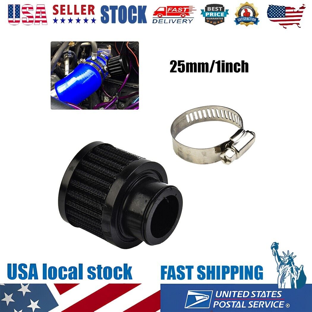 Universal 25mm Car Air Filter for Motorcycle Cold Air Intake High Flow Vent