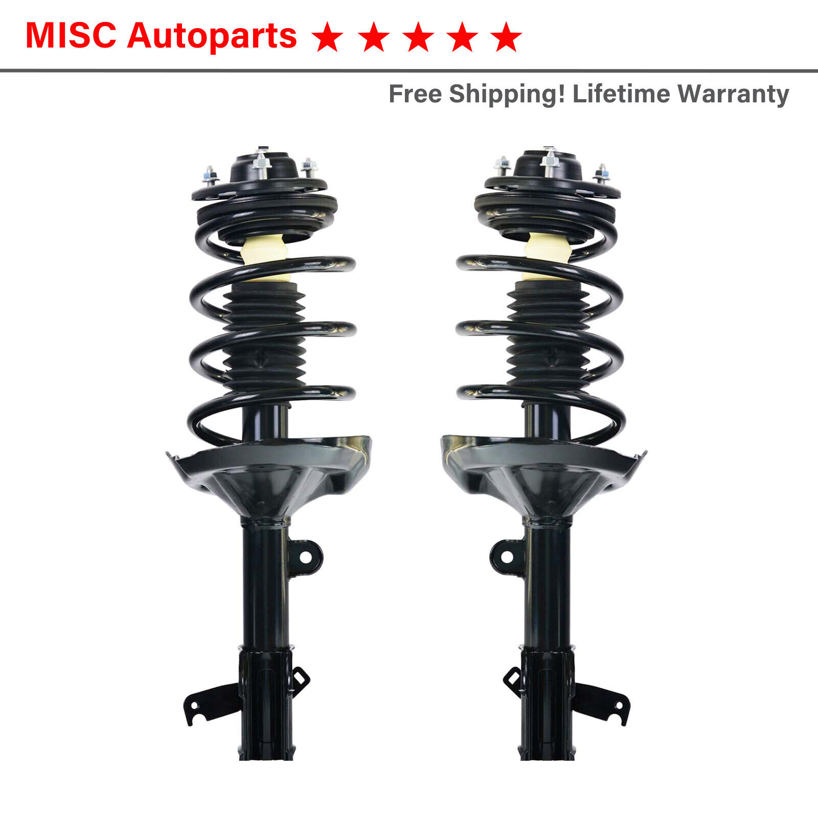 Front Complete Struts & Coil Springs Assembly Pair 2 for 2005-2007 Honda Odyssey