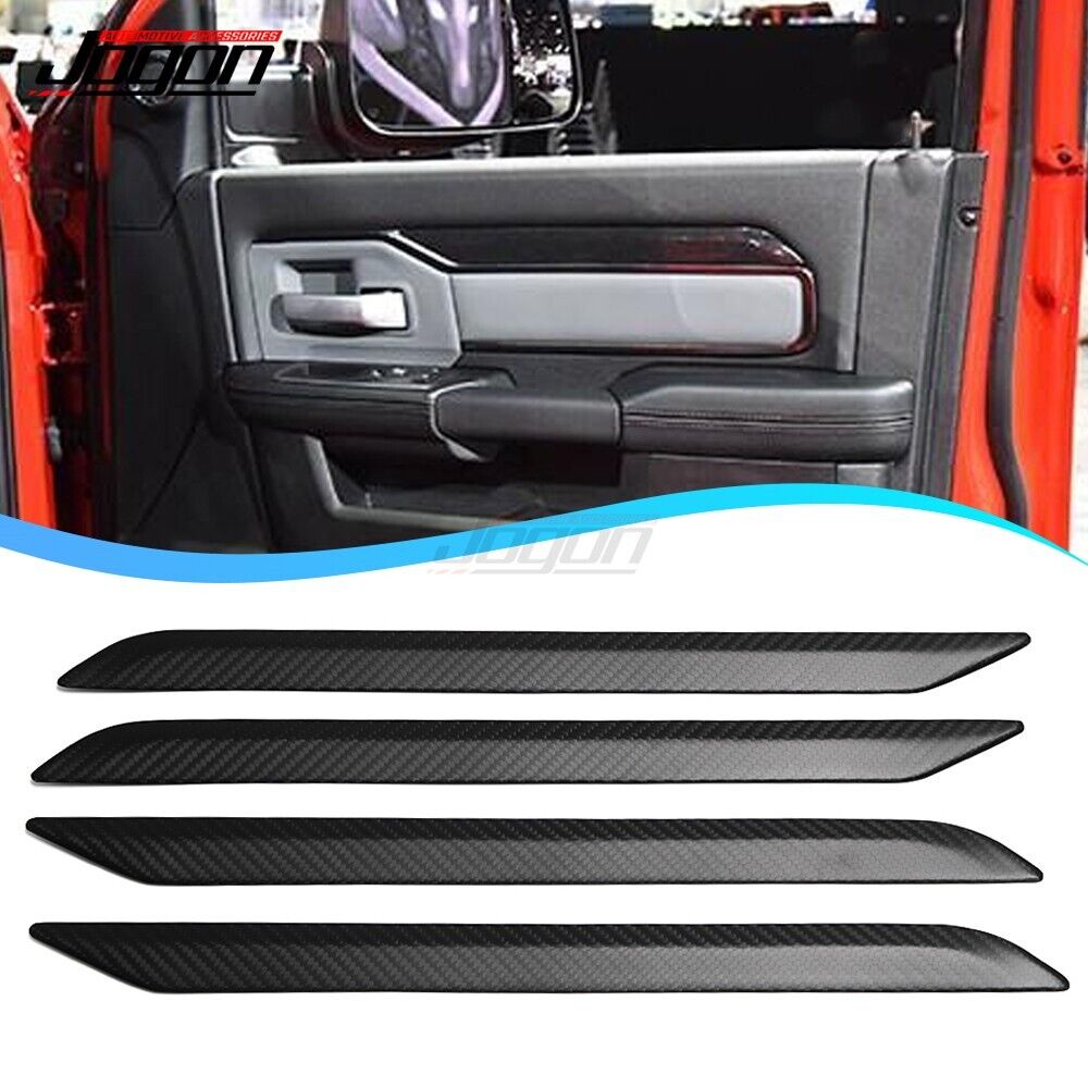 Matte Carbon Door Panel Cover Trim For Dodge RAM TRX Off-Road Rebel 1500 2500