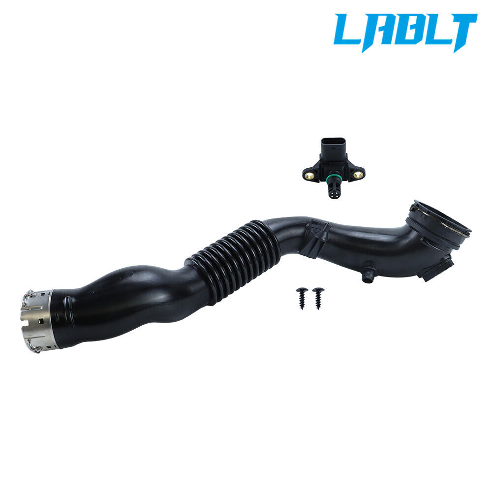 LABLT Supercharged Intake Pipe w/Sensor Black For 2012-2016 BMW 435i 335i 3.0L