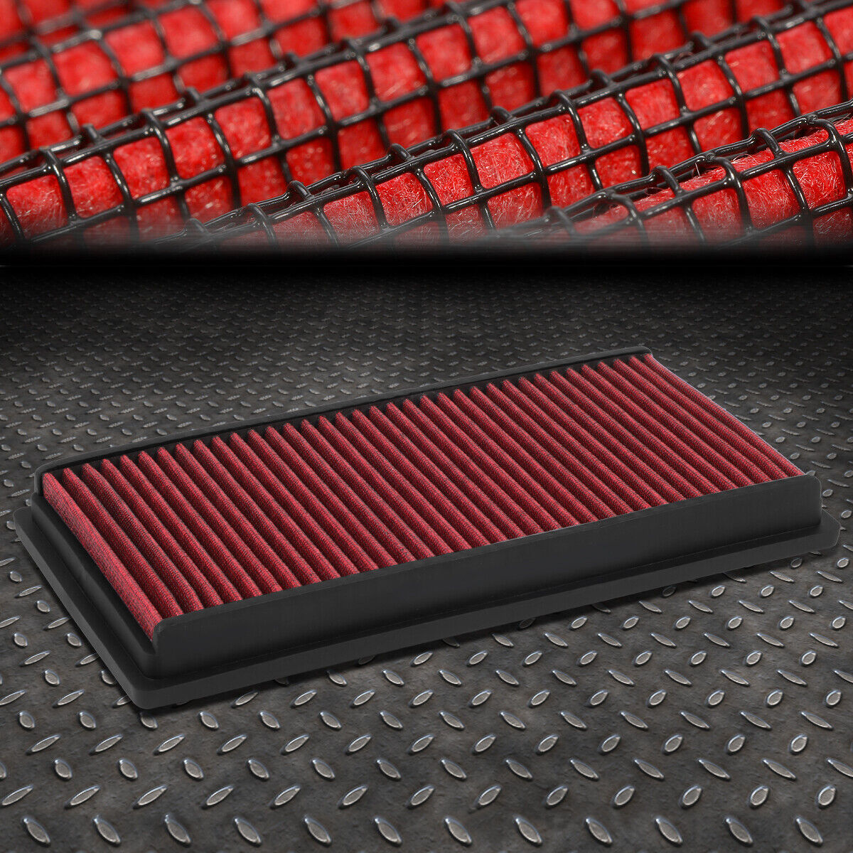 FOR MERCEDES C CL CLK 63 AMG RED REUSABLE/DURABLE ENGINE AIR FILTER INTAKE PANEL
