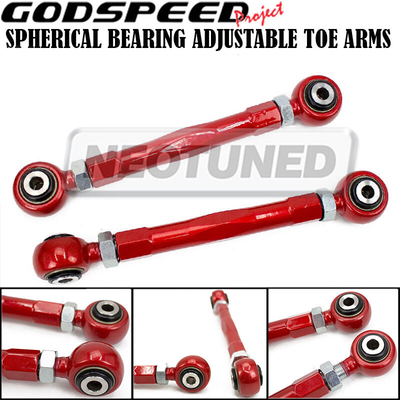For Audi S5 2010-16 Godspeed Adjustable Rear Toe Control Arms 2pc Set Spherical