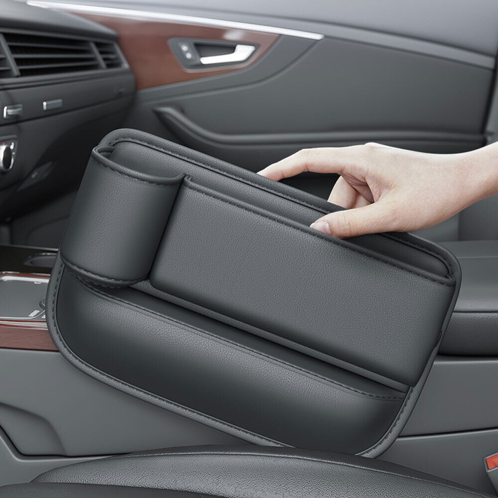 Left Side Car Accessories Seat Gap Filler Phone Holder Storage Box Organizer Bag