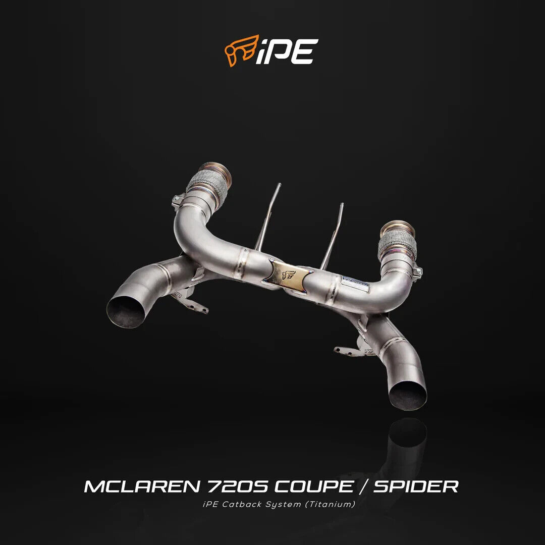 iPE Exhaust McLaren 720S Coupe Spider System Titanium Non Valved CatBack W/ Tips