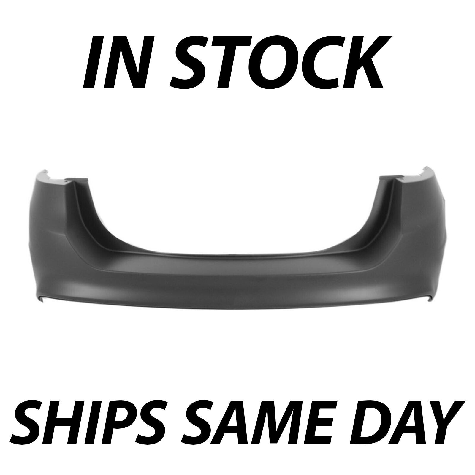 NEW Primered -- Rear Bumper Cover Replacement For 2013-2018 Ford Fusion w/o Park