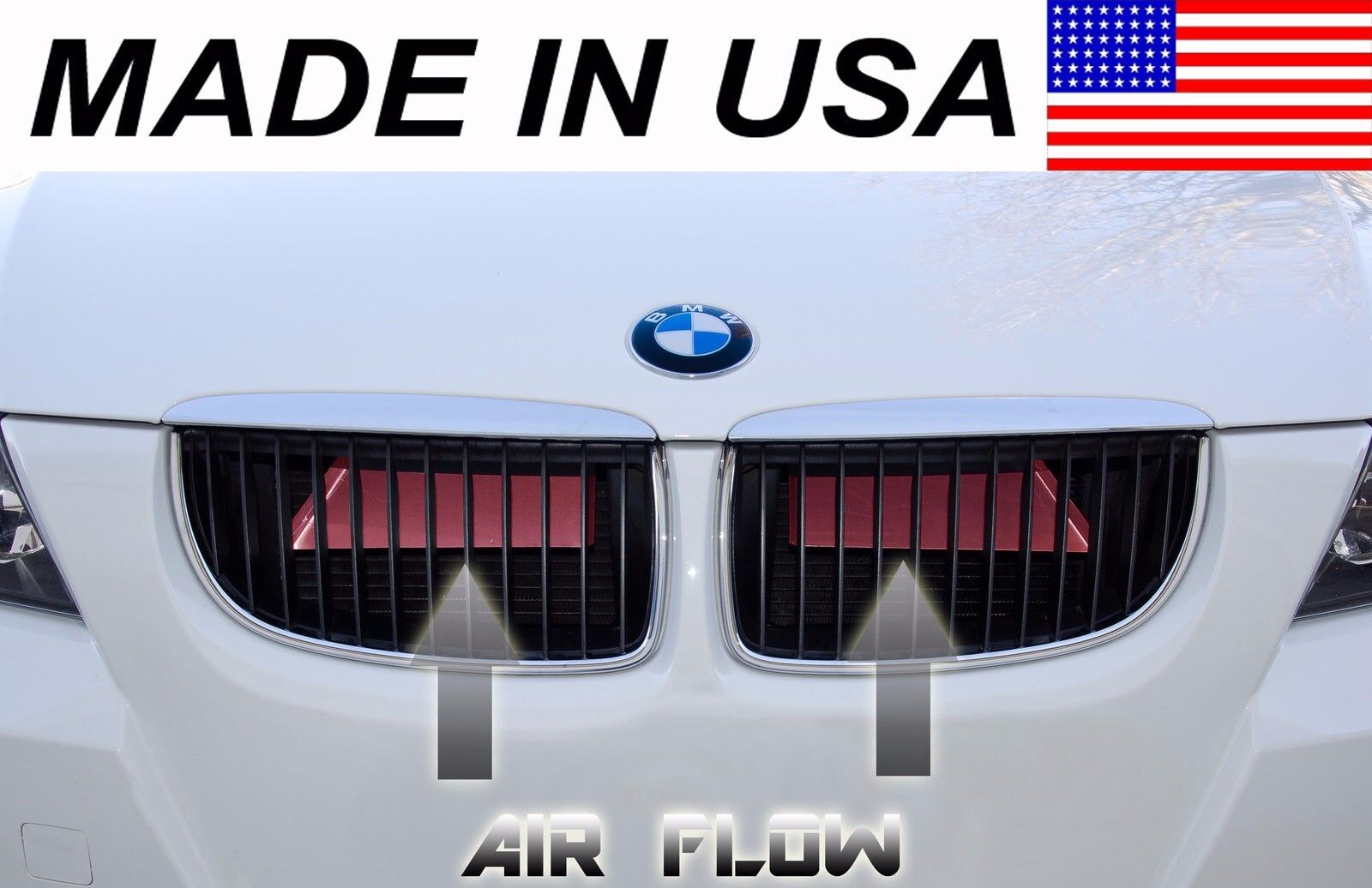 AVT Air Intake Scoop e90 / e92 / e93 BMW 335i / 335xi 2006-2011  RED