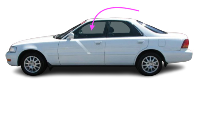 Fits: 1995-1998 Acura 2.5,3.2 TL Sedan Driver Side Front Left Door Window Glass