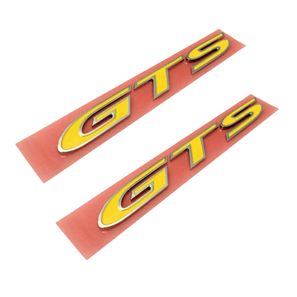 Genuine HSV Side Badge GTS Yellow with Chrome Rim for VF GENF GENF2 GTS Pair
