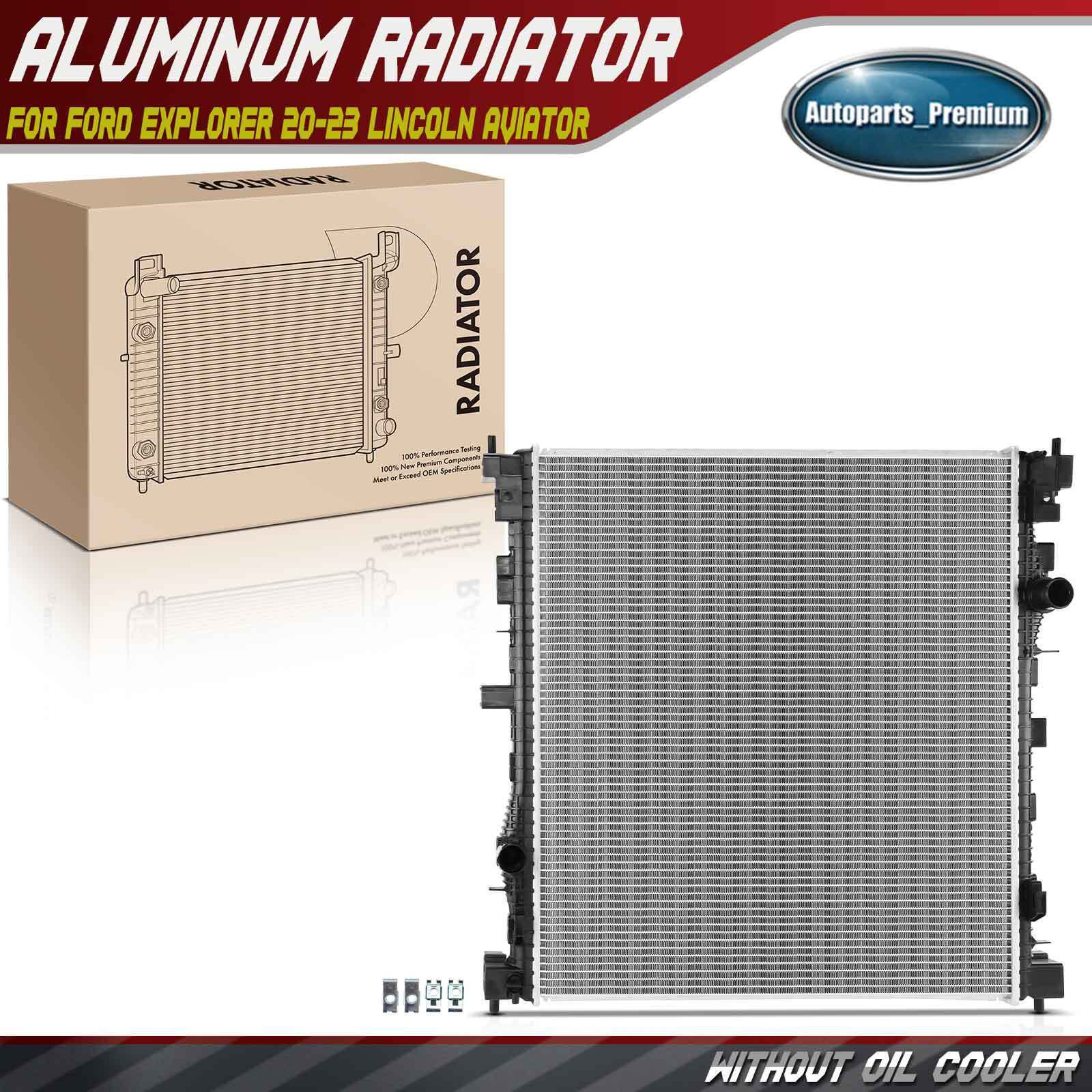 Radiator w/o Oil Cooler for Ford Explorer Lincoln Aviator 2020-2023 2.3L 3.0L
