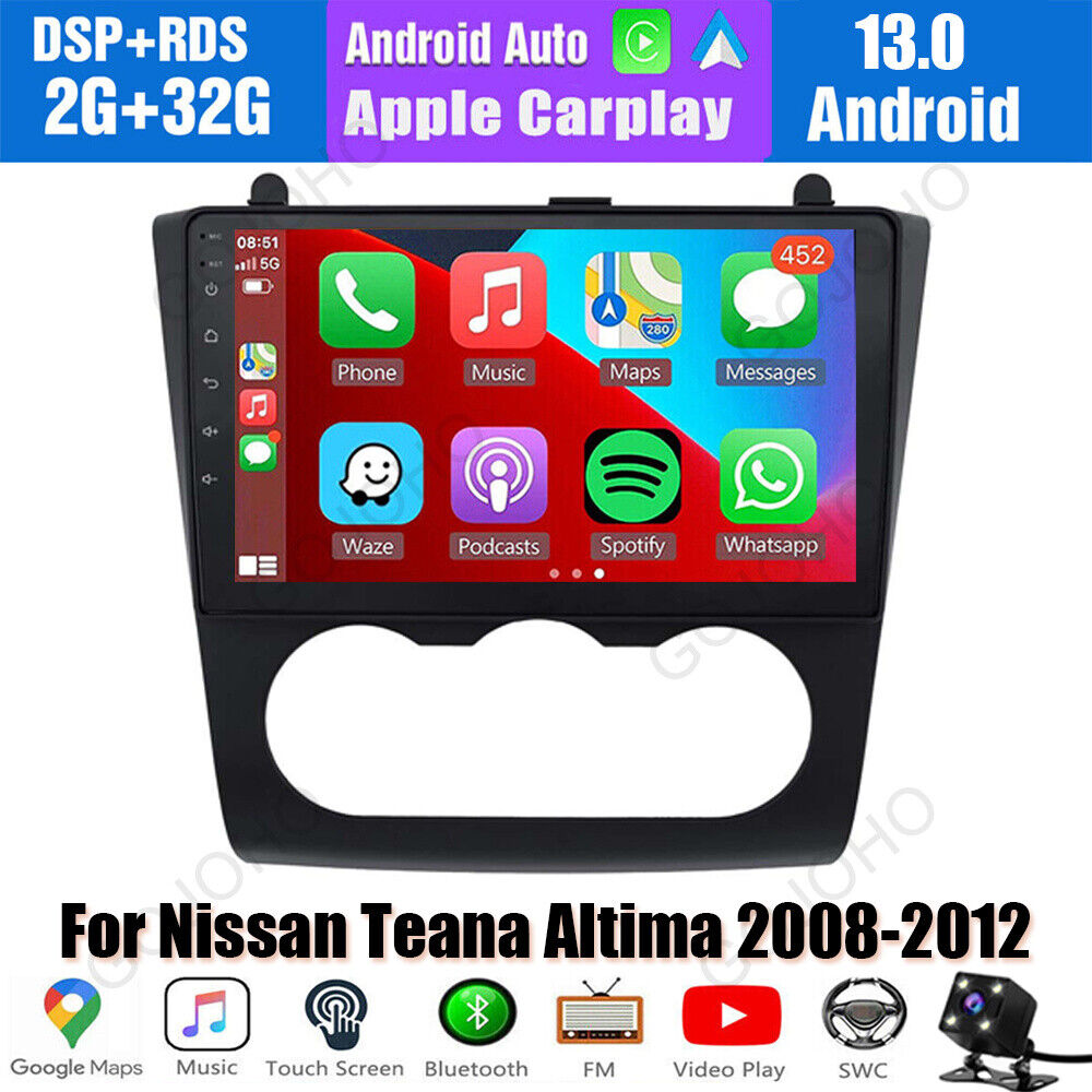 Android 13 For 2008-12 Nissan Altima Teana Carplay 9\