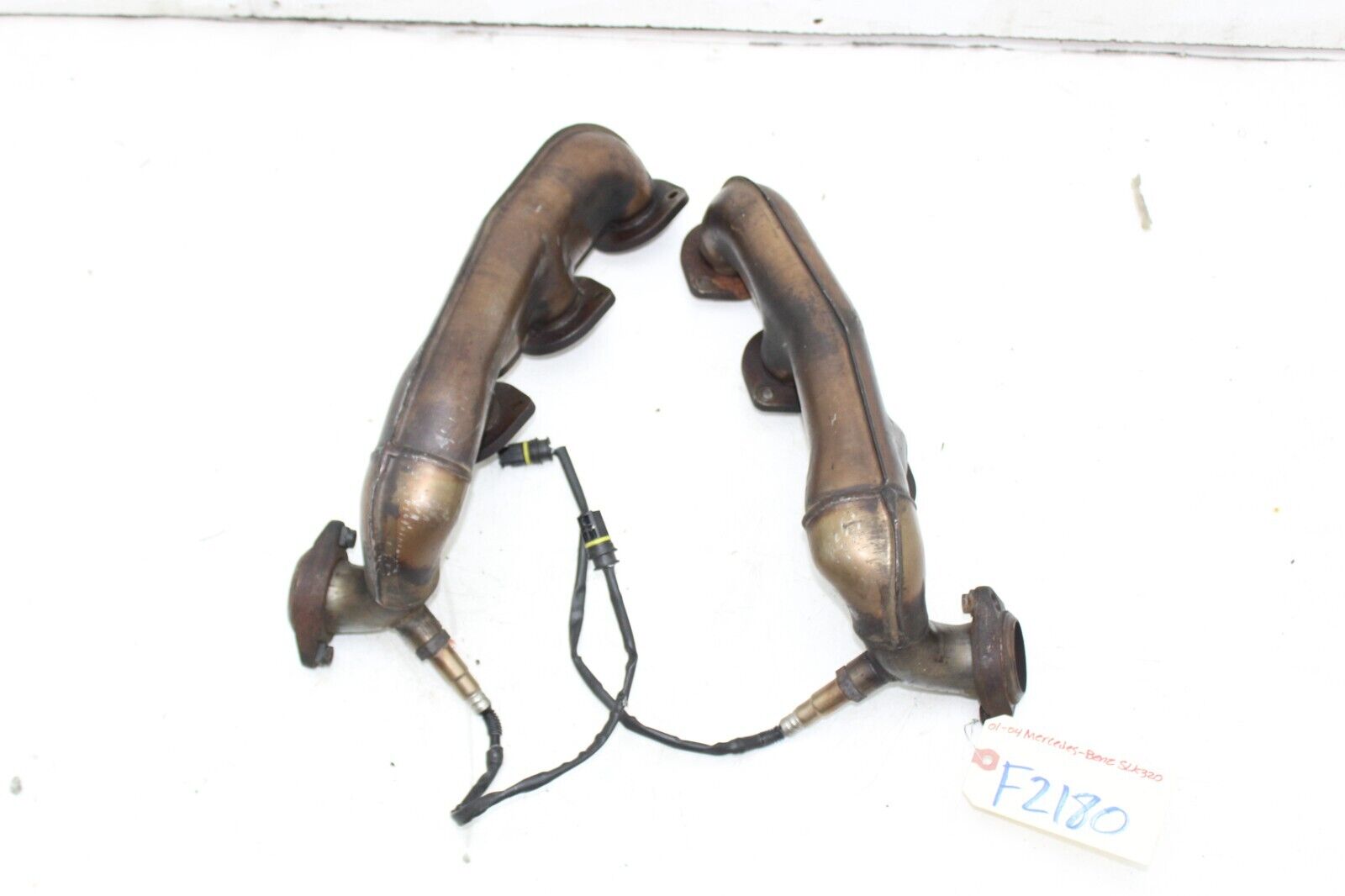 01-04 MERCEDES-BENZ SLK320 Left And Right Exhaust Manifold Header Pipe Set F2180