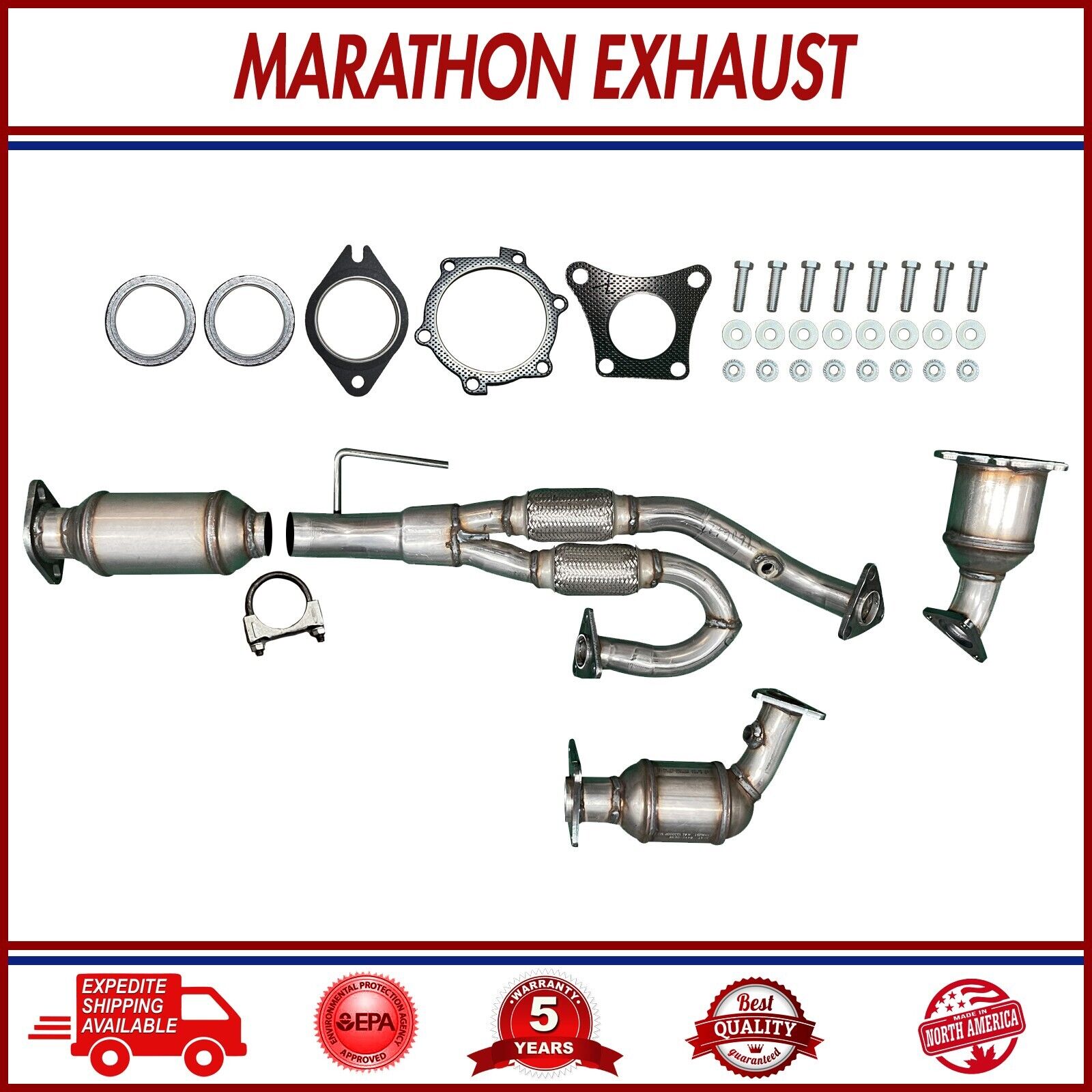 All Three Catalytic Set For 2004-2009 Nissan Quest|2004-2006 Nissan Maxima 3.5L
