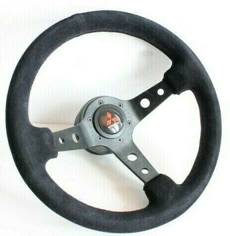 Steering Wheel fits Mitsubishi Suede Leather 3000GT Lancer Galant Evo Eclipse