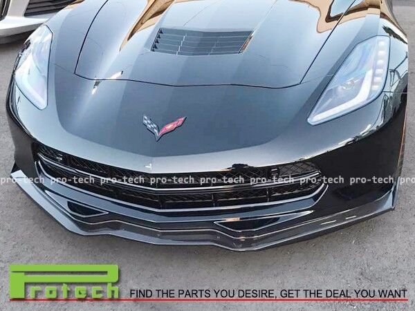 2015+ Corvette C7 Z06 Stage 2 Stingray Carbon Fiber Front Bumper Lip w/ Winglets
