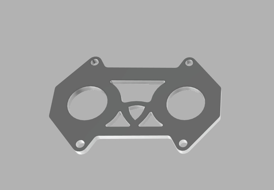 Mazda RX7 13B Exhaust Flange .DXF file Rotor Shape