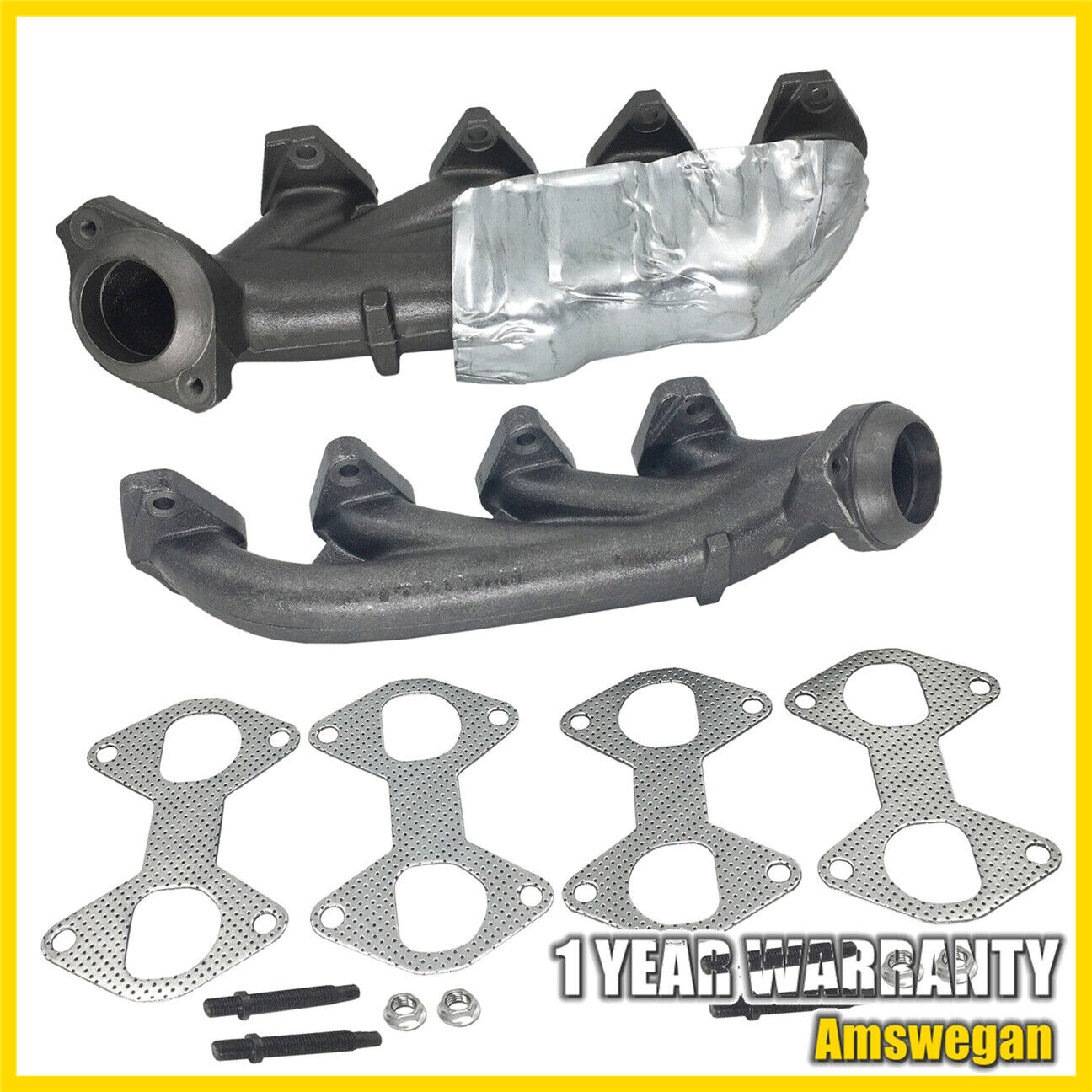 Left & Right Exhaust Manifold Kit For 2004-2010 Ford F150 Lincoln Mark LT Sport