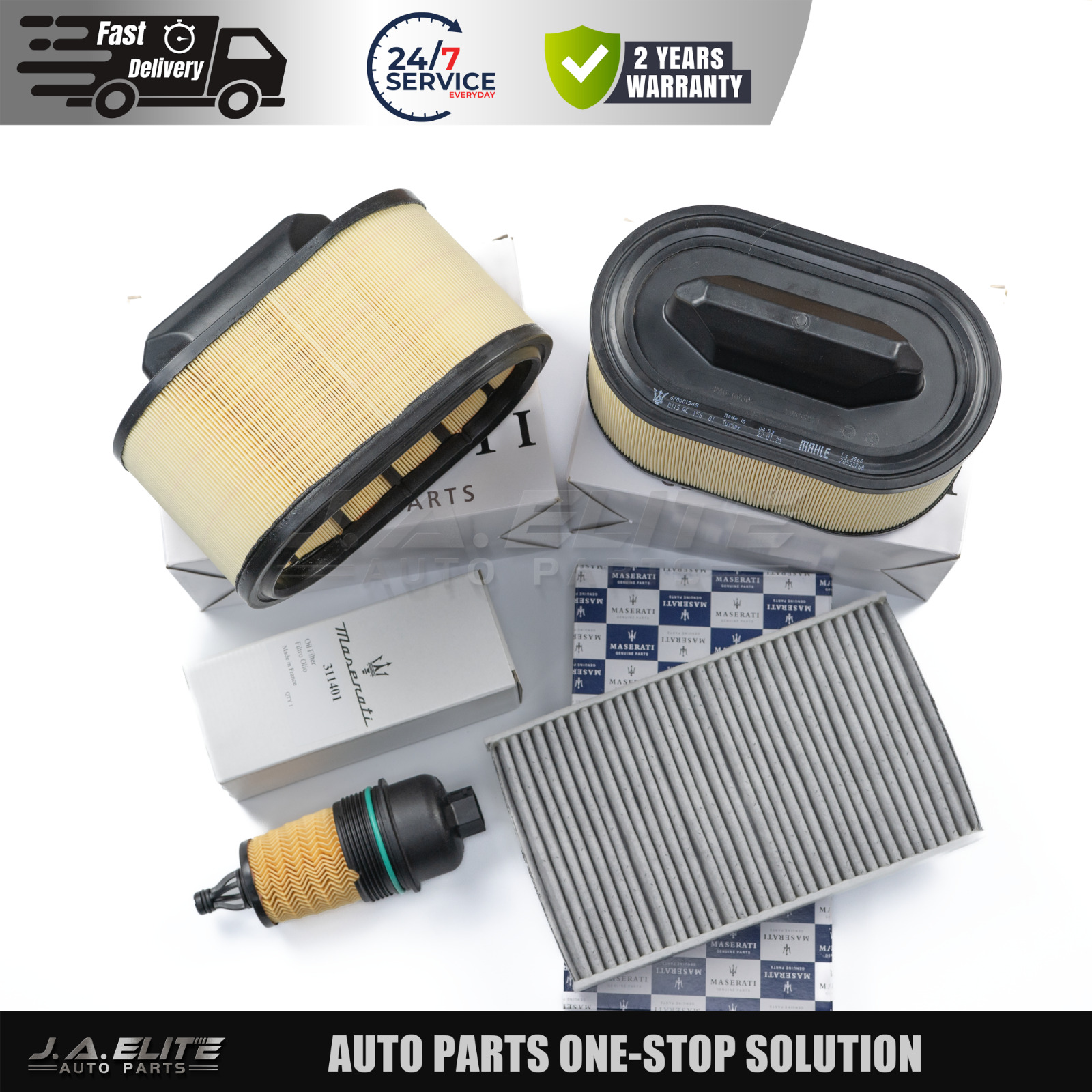 Genuine Oil & Air & AC Filters for Maserati V6 Gas Ghibli Quattroporte & Levante