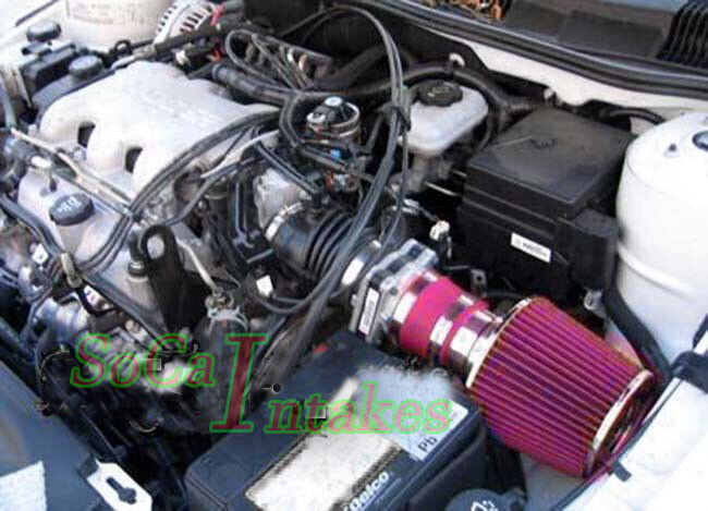 Red Air Intake Kit For 1999-05 Pontiac Grand AM 3.4L V6 GT  GT1 SE1 SE2