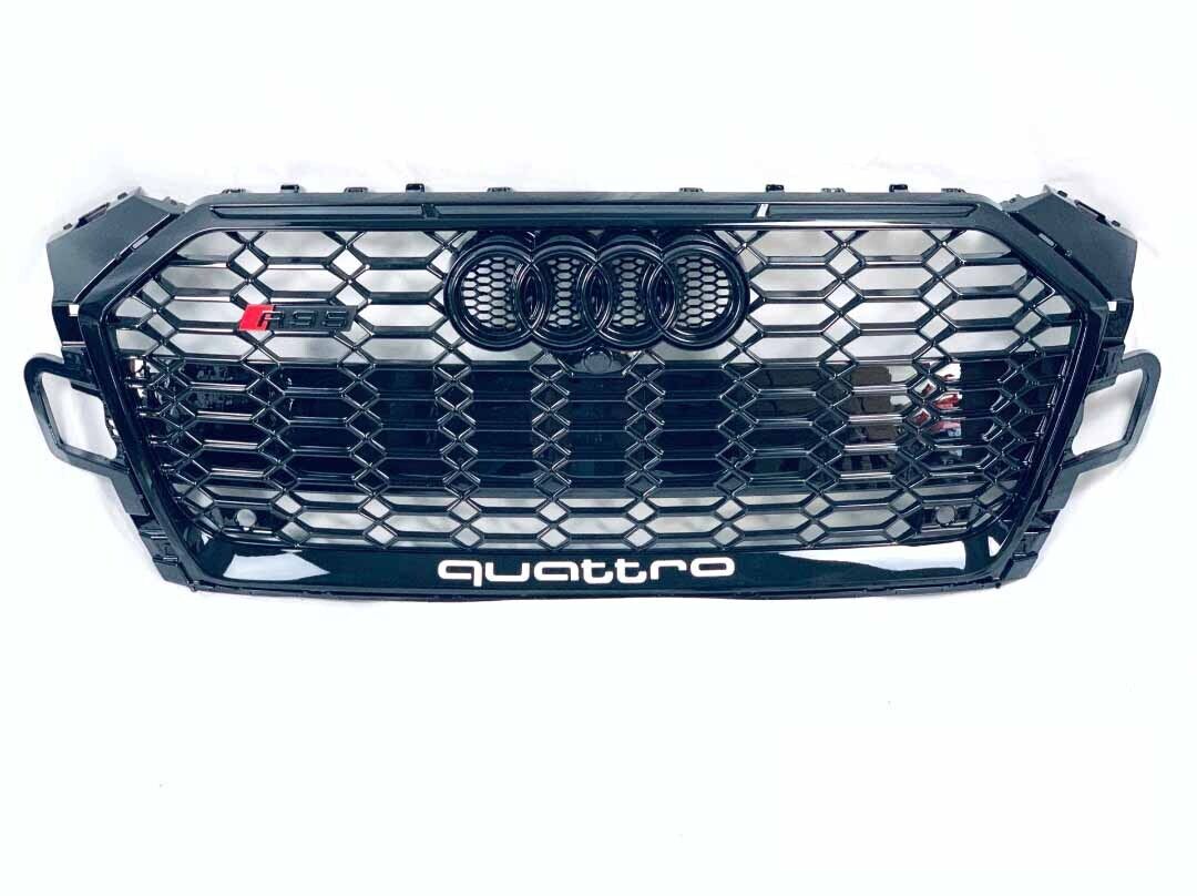 For Audi A5 S5 2020-2023 RS5 Style Black ring Honeycomb Front bumper Grille