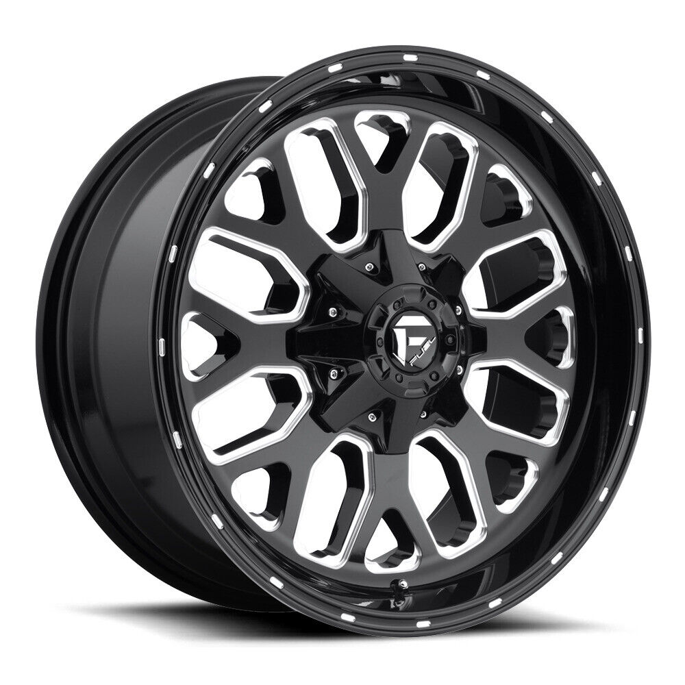 Fuel 20x9 D588 Titan Wheel Gloss Black Milled 6x5.5 / 6x139.7 6x135 +1mm 5.04\