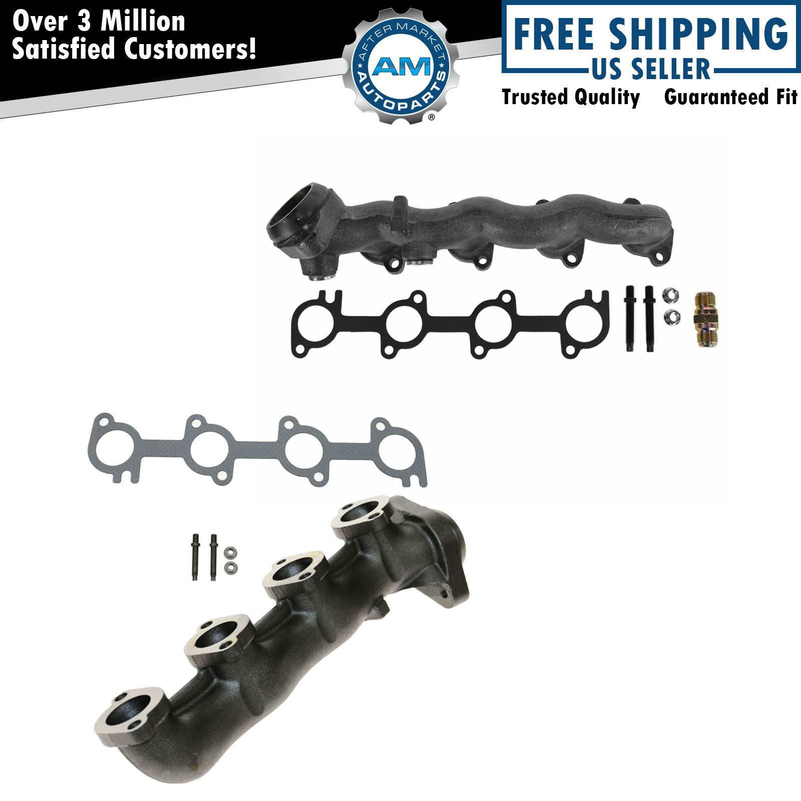 Exhaust Manifold Pair Set for 97-98 Ford Expedition F-Series Pickup Truck 4.6L