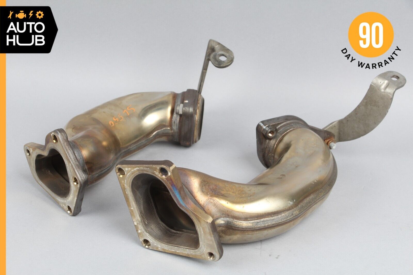 Mercede R231 SL550 SL63 AMG Engine Exhaust Pipe Front Left & Right Set of 2 14k