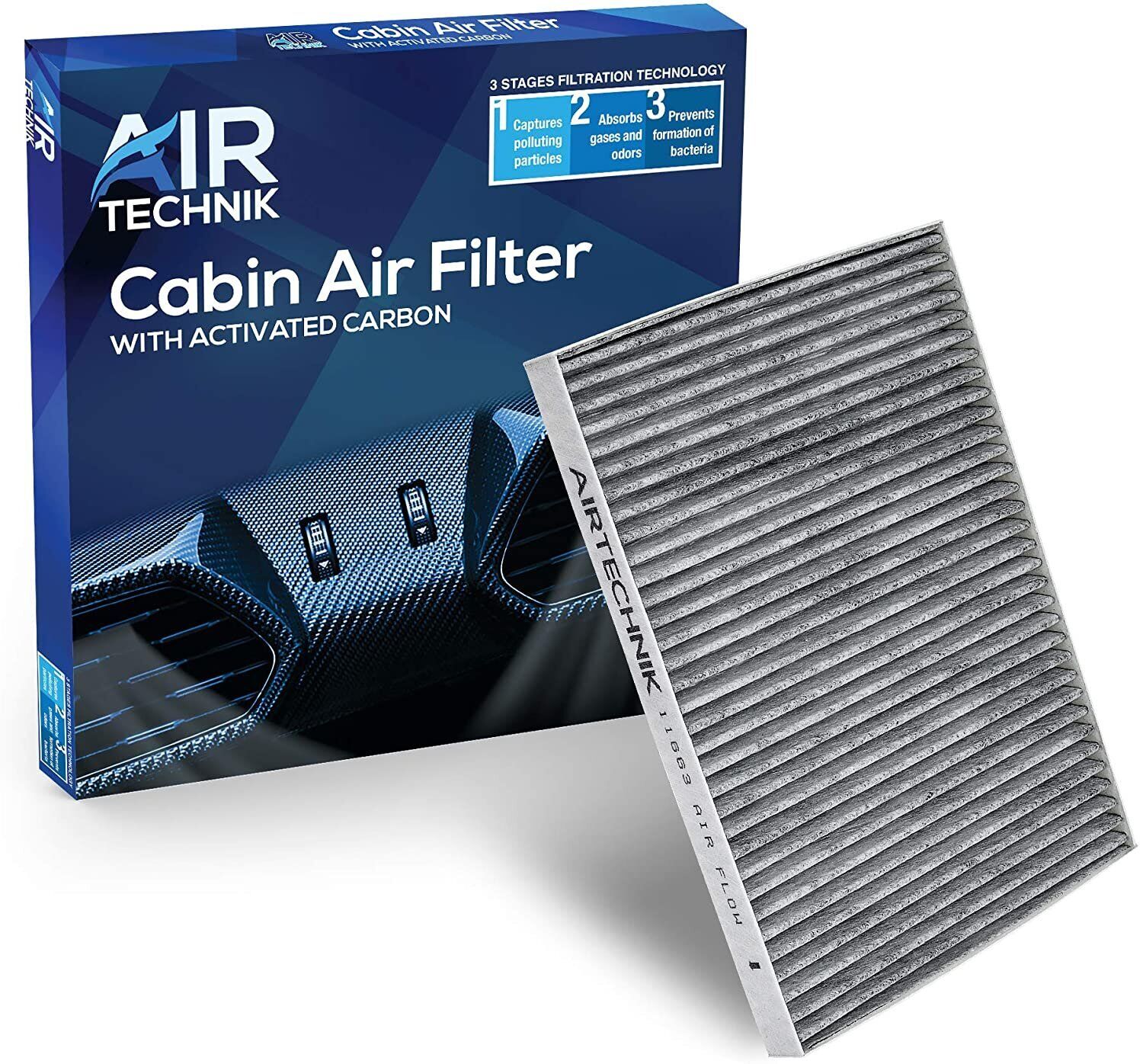 AirTechnik CF11663 Cabin Air Filter w/Activated Carbon | Fits Buick Enclave...