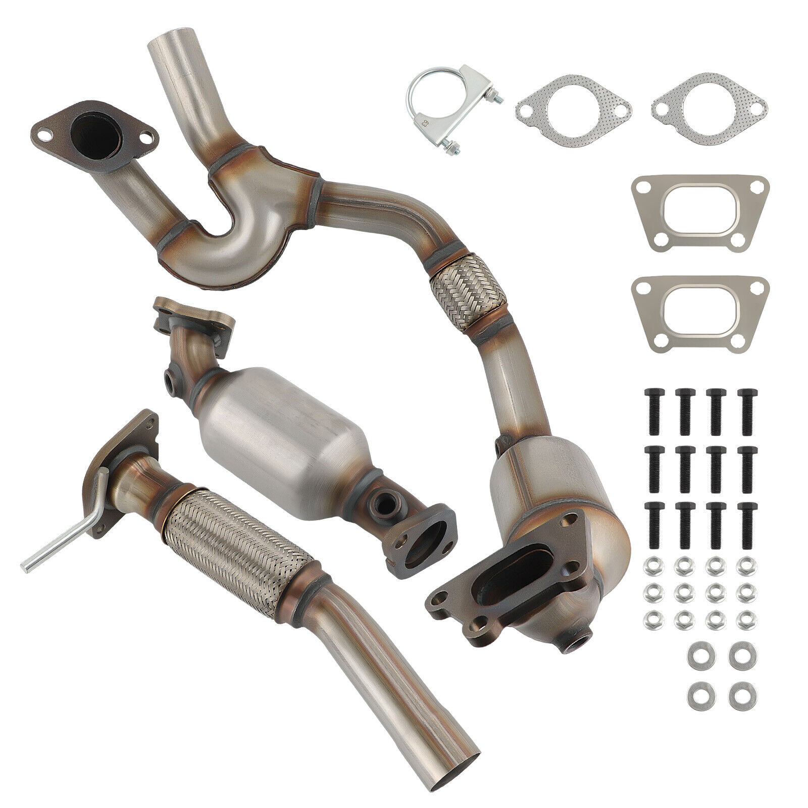 Exhaust Catalytic Converters Flex Pipe Set for Cadillac SRX 3.0L 2010-2011 New