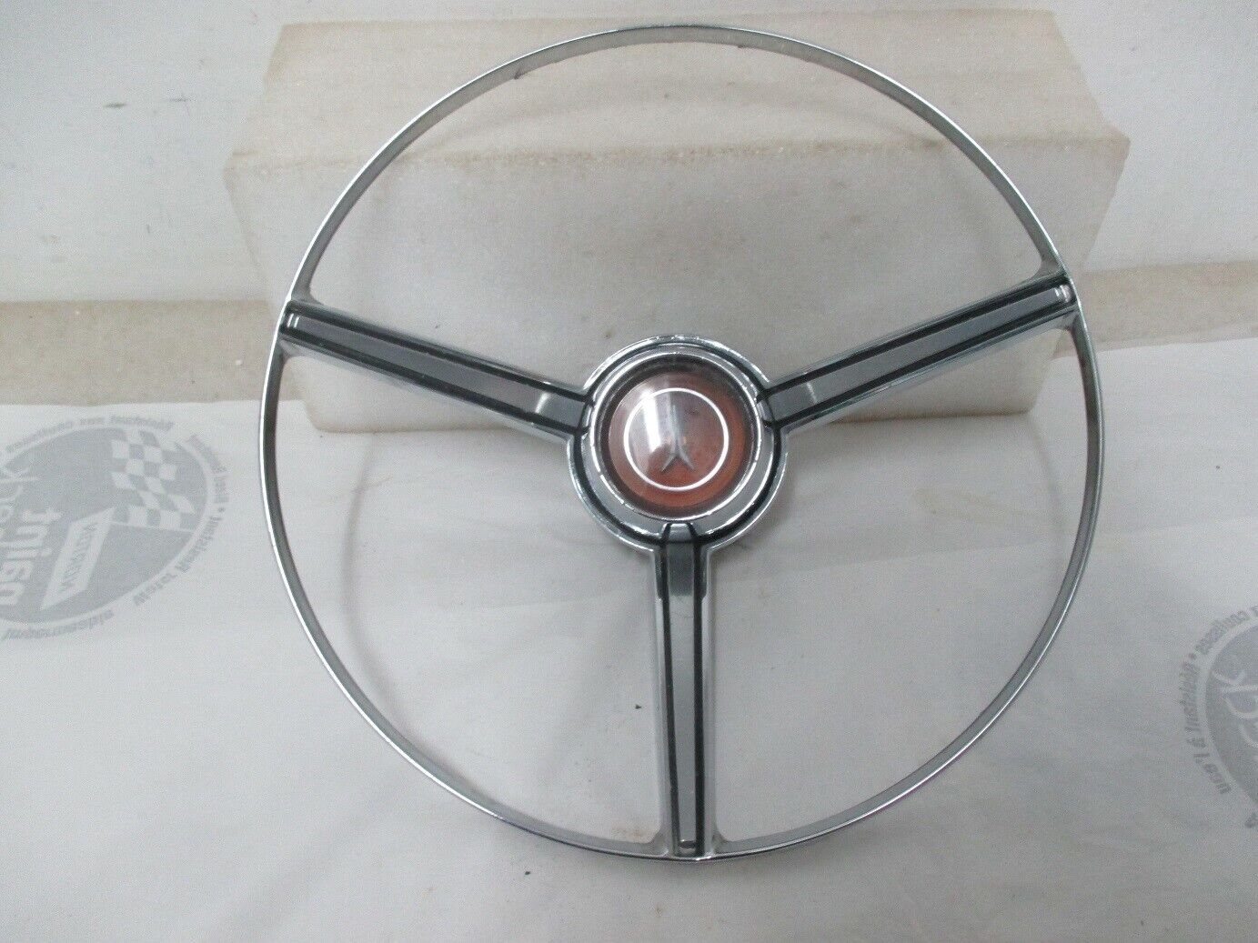 Mopar USED 1966 Plymouth Sport Fury Full Horn Ring with 3 Spoke Wheel 2643689
