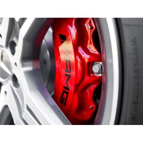 Curved AMG Mercedes Brake Caliper Decal Stickers Hi-Temp Color 6 Colors Set of 4