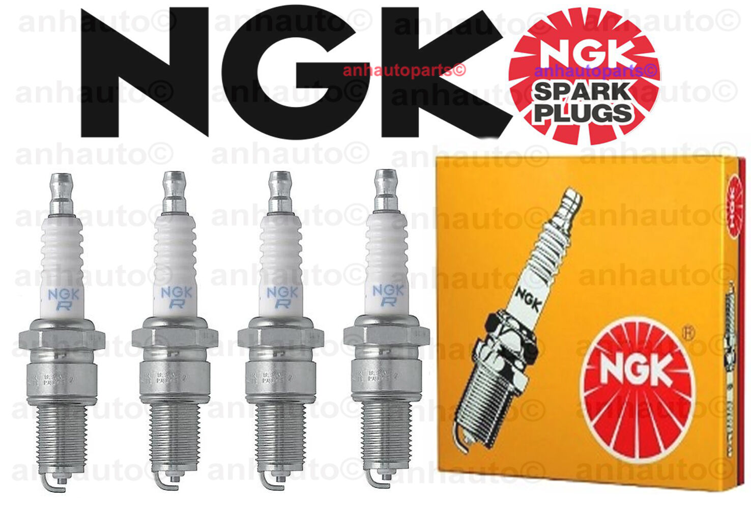  Set of 4 New NGK Copper Spark Plugs BPR5ES (Stk #7734)  