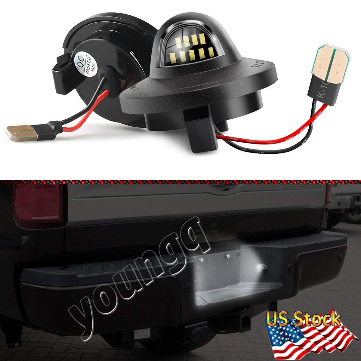 2X White SMD LED License Plate Tag Light Lamps for Ford F150 F250 F350 1999-2016