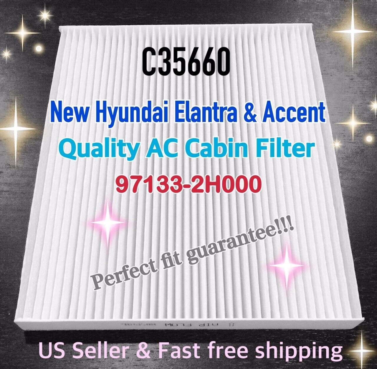HYUNDAI 07-16 Elantra & 11 Accent C35660 AC CABIN FILTER Free Fast Shipping @_@