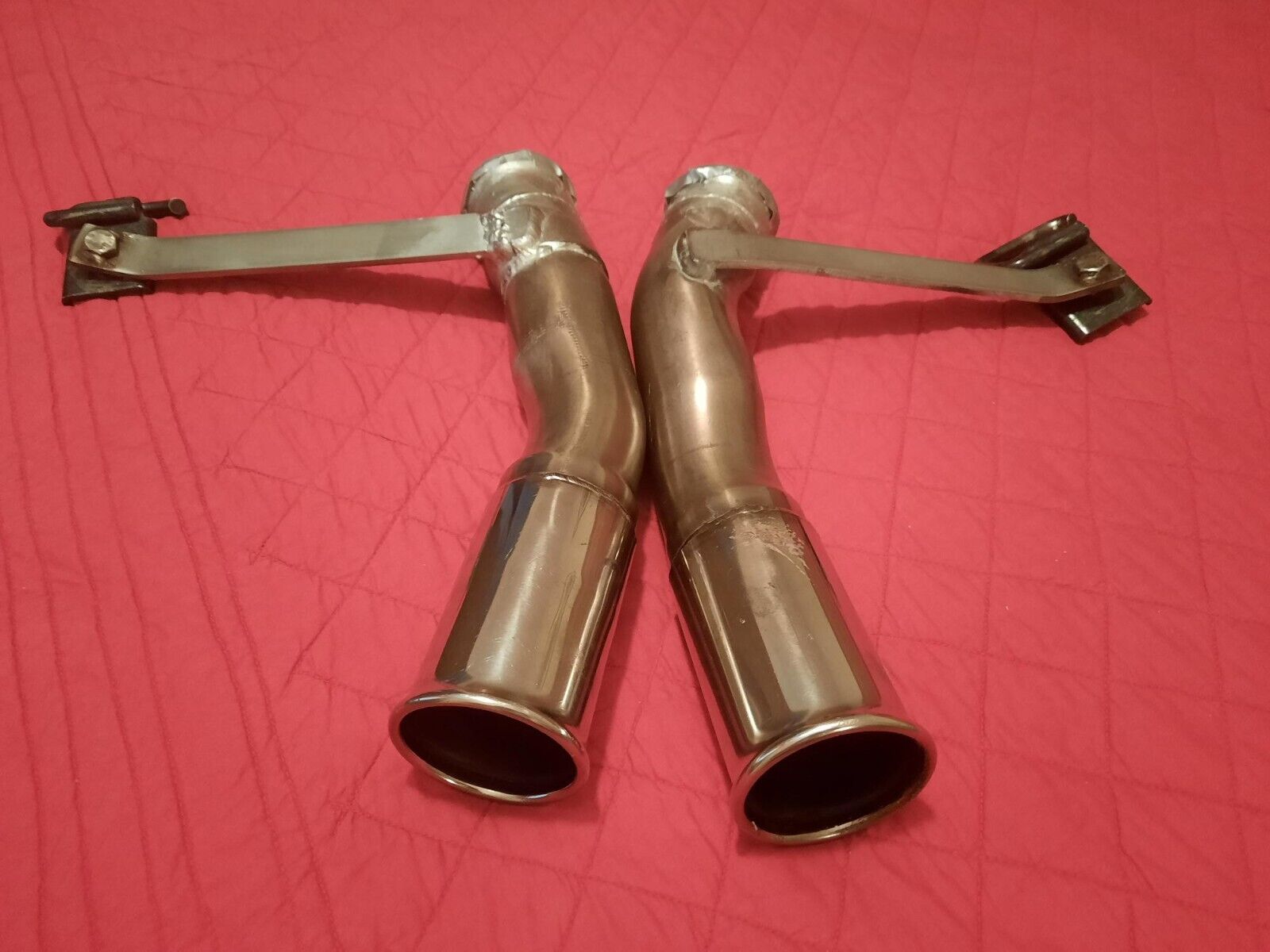 1997-1998 Lotus Esprit V8 Side Mount Stainless Steel 76mm Tailpipe Tips Used