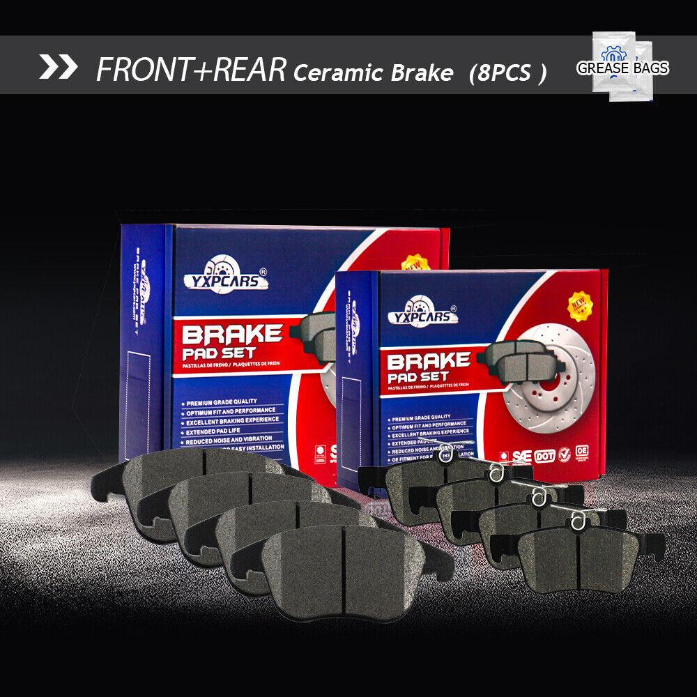 Front & Rear Ceramic Disc Brake Pads For 2013 - 2020 Ford Fusion SE Lincoln MKZ