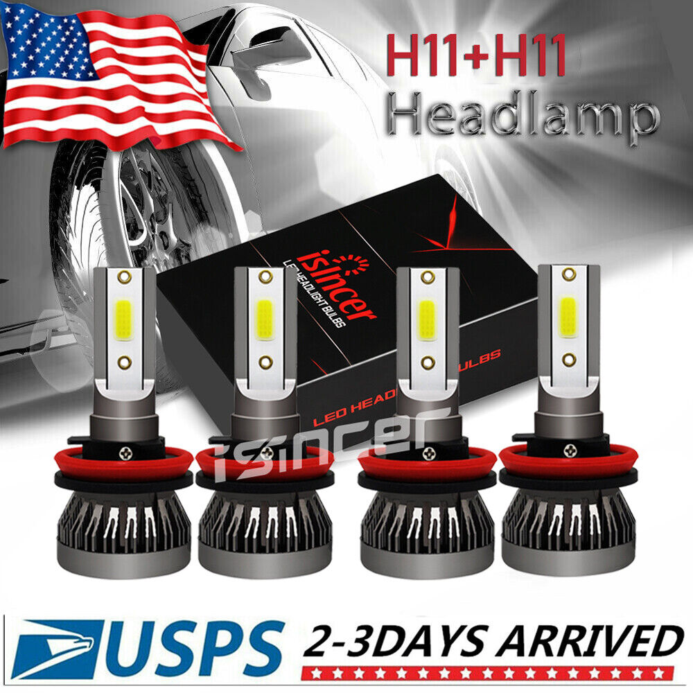 H11+H11 Combo LED Headlight Kit Fit for Dodge Grand Caravan 11-17 High Low Beam