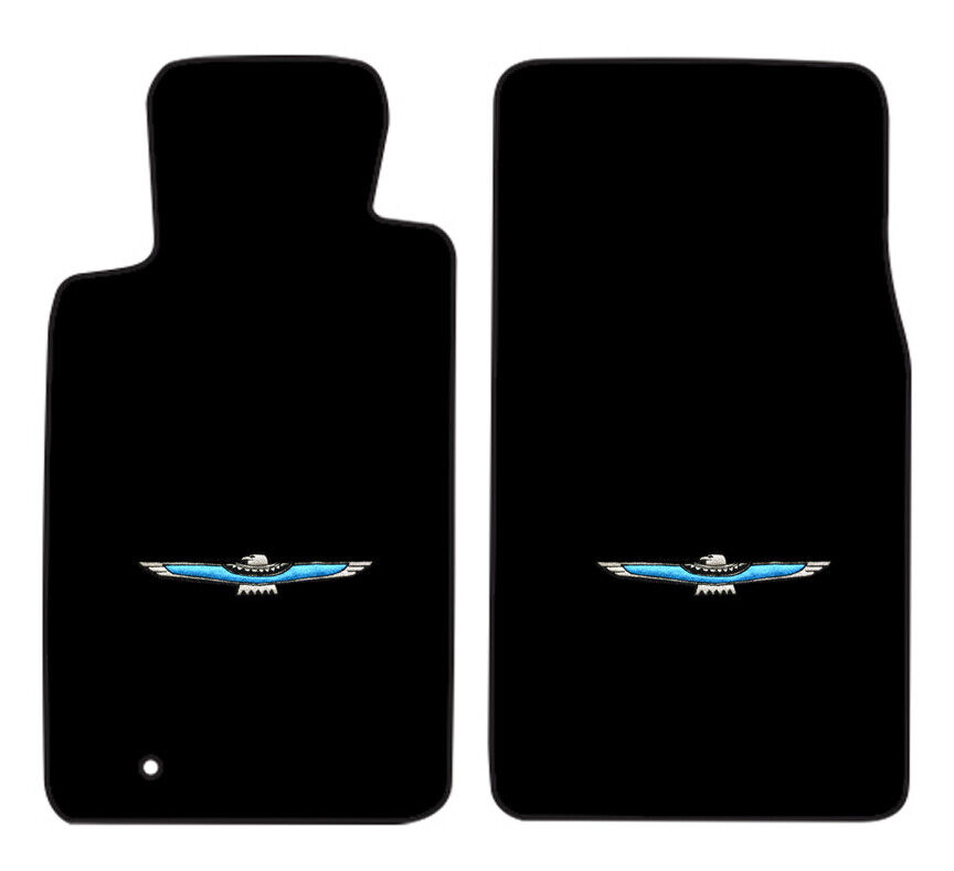 New 2002-2005 Ford Thunderbird CARPET Black Floor Mats w Embroidered Bird Logo 