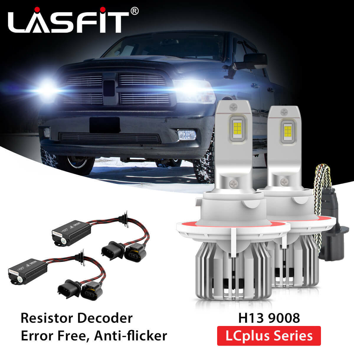 LED Headlights Hi-Lo Beam H13 Anti Flicker Resistor for Dodge Ram 1500 2500 3500