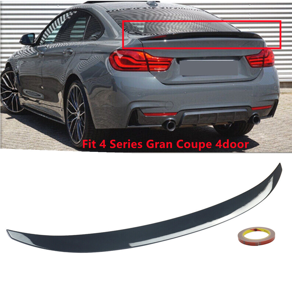 Fit For 2015-20 BMW 4 Series Gran Coupe F36 Gloss Black Rear Trunk Spoiler Wing
