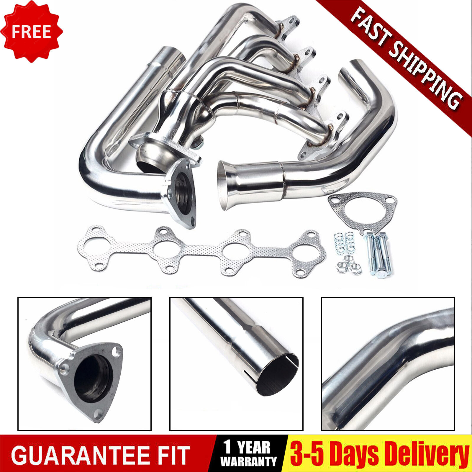 NEW Stainless Exhaust Header Kit For Chevy S10 94-04 &GMC Sonoma 2.2L 2WD Pickup