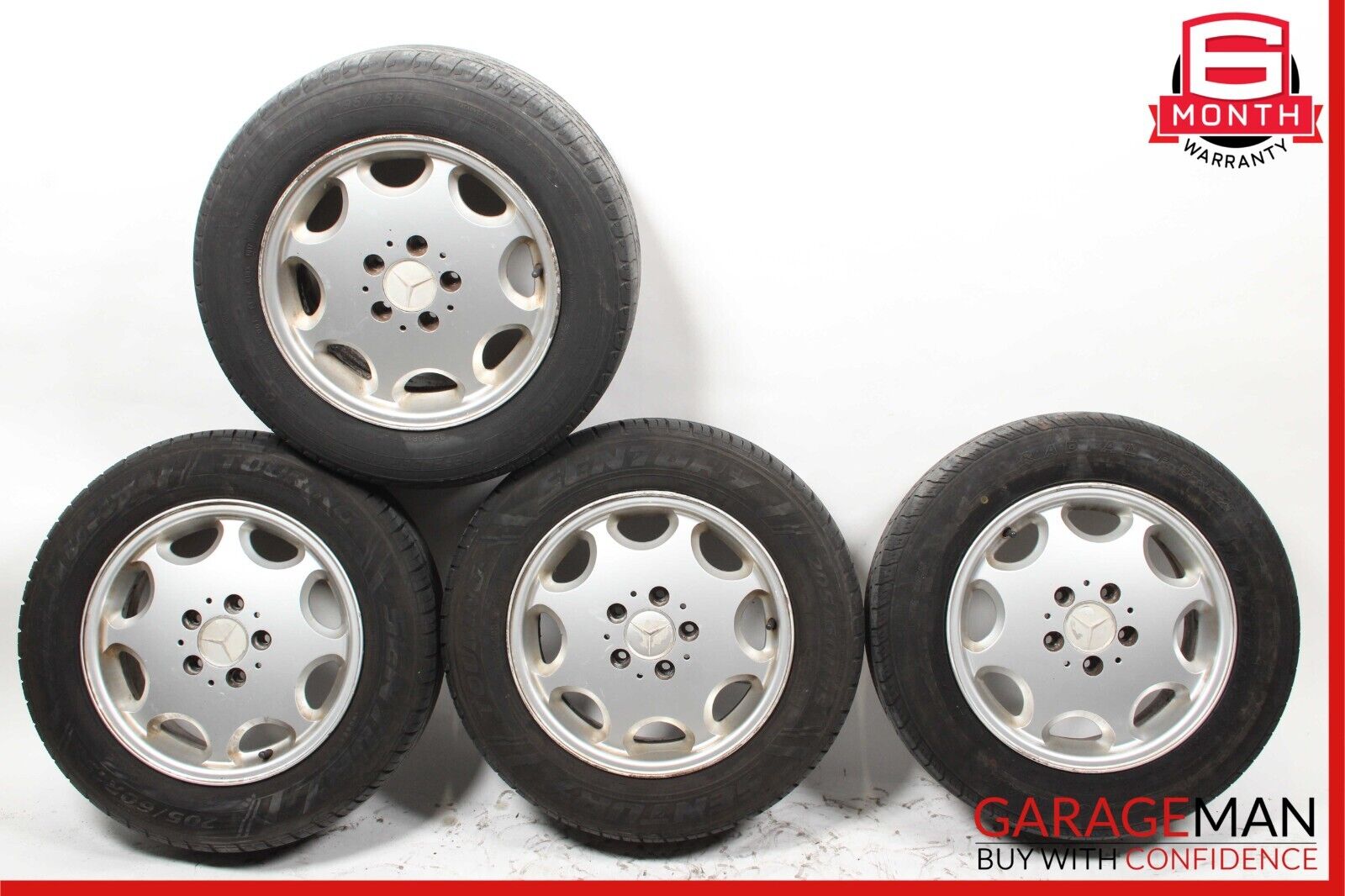 94-00 Mercedes W202 C230 E320 Complete Wheel Tire Rim Set of 4 Pc 6.5Jx15H2 ET37