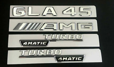 For Mercedes Benz Chrome Trunk Fender Emblems Badges X156 GLA45 AMG TURBO 4MATIC picture