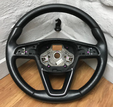 Genuine OEM Seat Leon 5F black leather 3 Spoke MFSW, Steering Wheel. MK3 15B picture